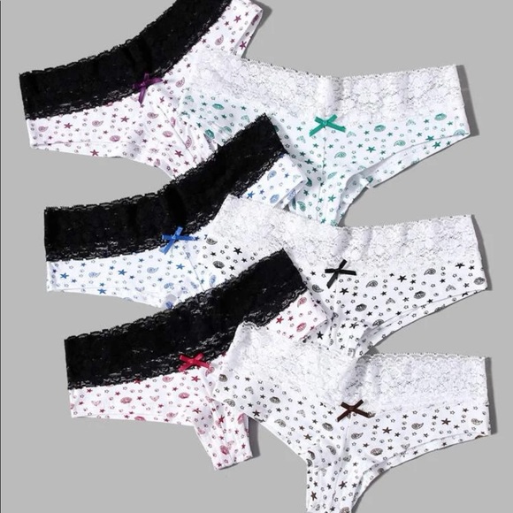 Boutique Other - 6 Pack Beach Themed Lace Panty With Front Bow - SMALL